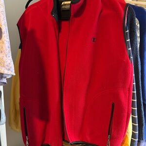 Champion Bold Red Fleece Vest